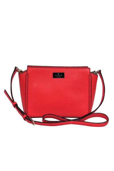 Current Boutique-Kate Spade - Red Pebbled Leather Structured Crossbody