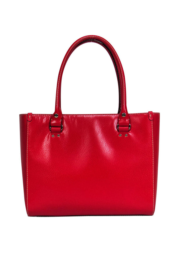 Current Boutique-Kate Spade - Red Smooth Leather Tote-Style Satchel