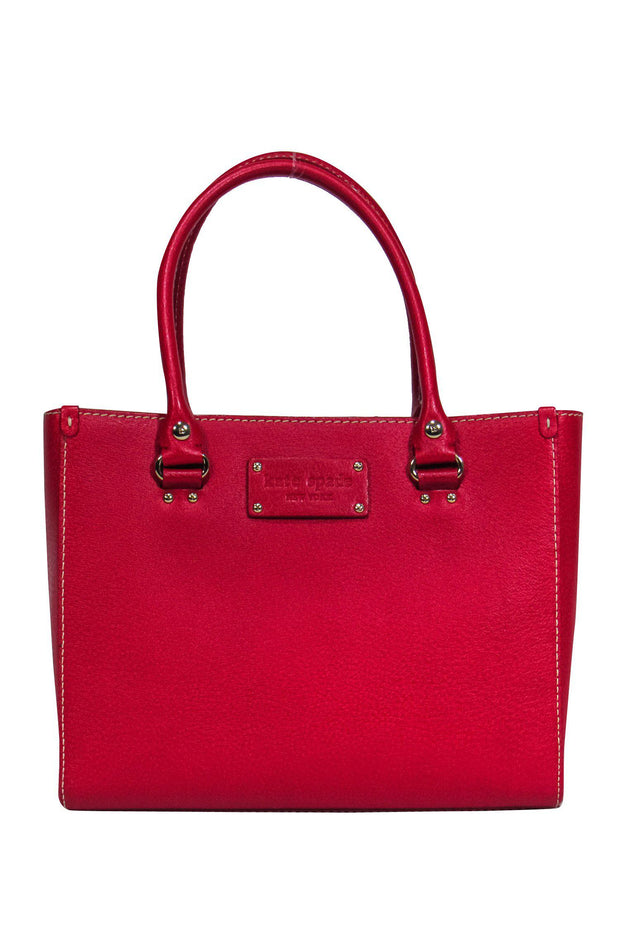 Current Boutique-Kate Spade - Red Textured Leather Tote