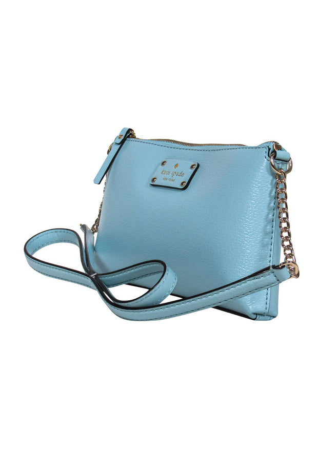 Current Boutique-Kate Spade - Robin Egg Blue Pebbled Leather "Declan" Crossbody