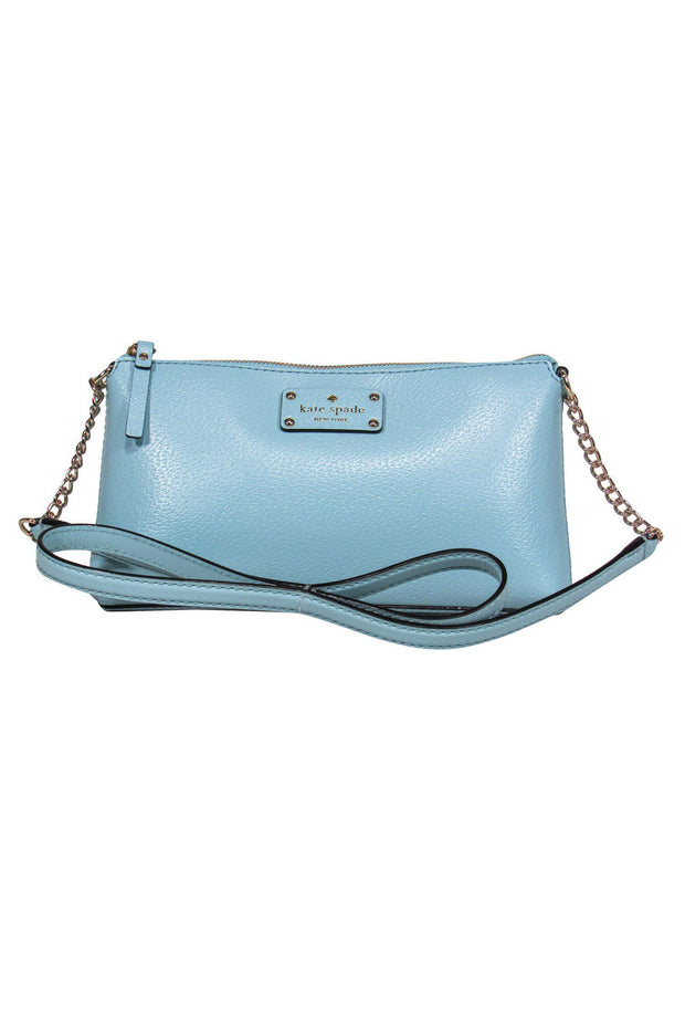 Current Boutique-Kate Spade - Robin Egg Blue Pebbled Leather "Declan" Crossbody