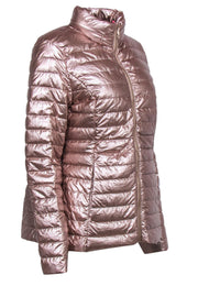 Current Boutique-Kate Spade - Rose Gold Metallic Nylon Puffer Jacket Sz M