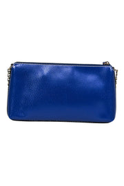 Current Boutique-Kate Spade - Royal Blue Smooth Leather Baguette Bag w/ Chain Strap