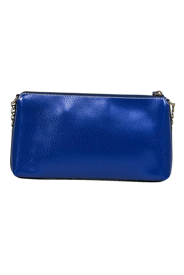 Current Boutique-Kate Spade - Royal Blue Smooth Leather Baguette Bag w/ Chain Strap