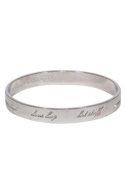 Current Boutique-Kate Spade - Silver Terms of Endearment Engraved Bangle