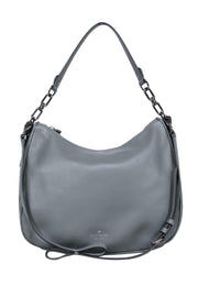 Current Boutique-Kate Spade - Slate Gray Leather Convertible Saddle Bag