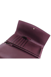 Current Boutique-Kate Spade - Small Deep Purple Wallet-Style Fold-Over Crossbody