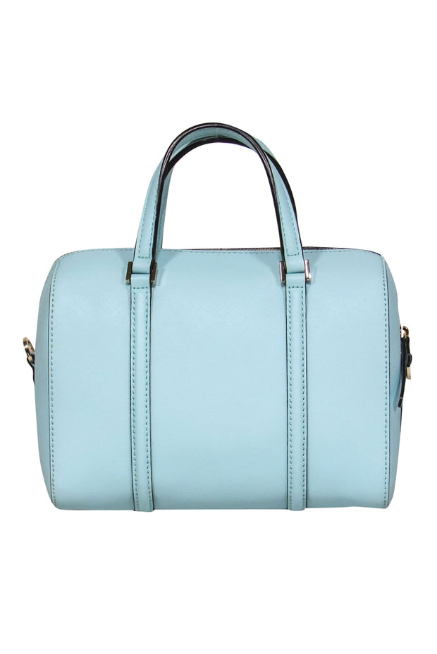 Current Boutique-Kate Spade - Small Light Blue Leather Convertible Satchel Crossbody