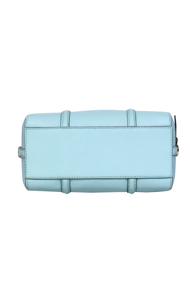 Current Boutique-Kate Spade - Small Light Blue Leather Convertible Satchel Crossbody