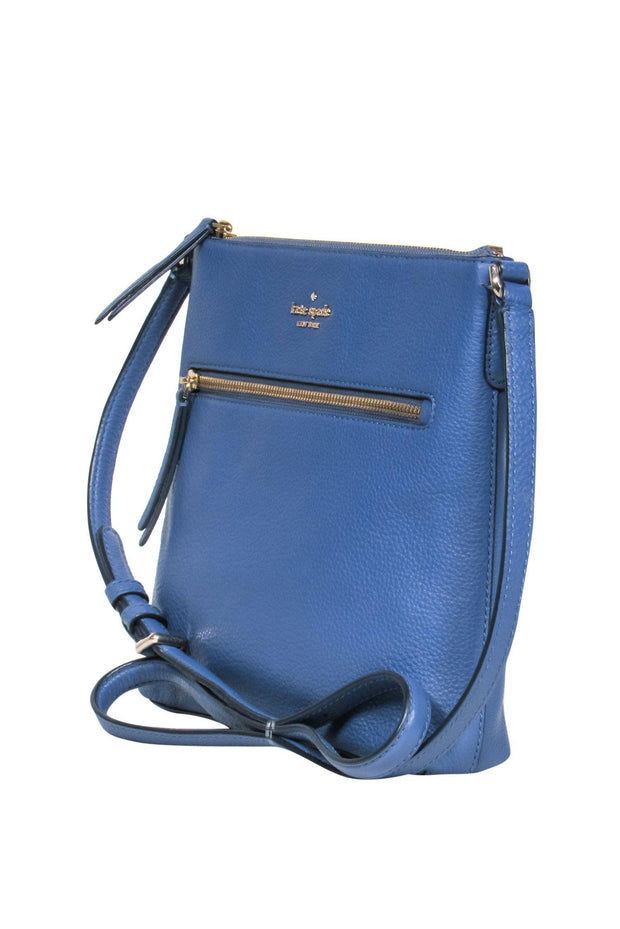 Current Boutique-Kate Spade - Smokey Blue Pebbled Leather Crossbody