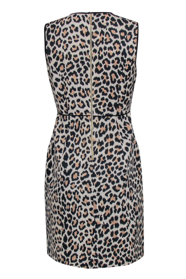 Current Boutique-Kate Spade - Tan & Brown Leopard Print Sheath Dress Sz 8