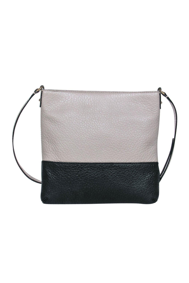 Current Boutique-Kate Spade - Taupe & Grey Two-Toned Pebbled Leather Crossbody