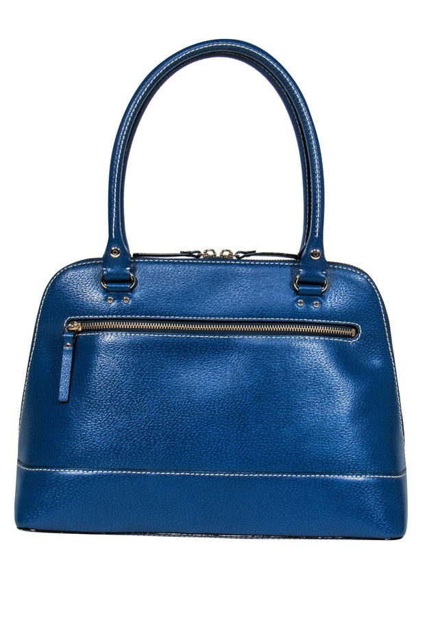 Current Boutique-Kate Spade - Teal Leather Bowler-Style Carryall