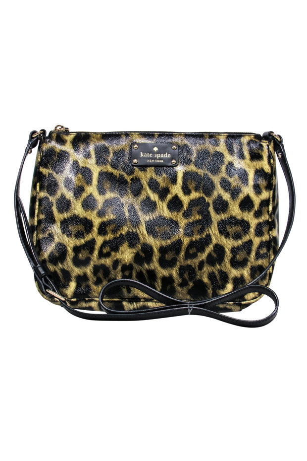 Current Boutique-Kate Spade - Vinyl Leopard Print Crossbody Bag