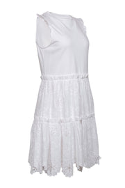 Current Boutique-Kate Spade - White "Freshwhite" Cotton Tiered Sundress Sz M