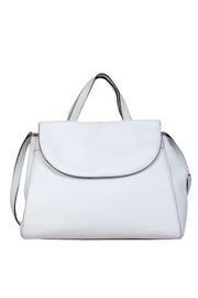 Current Boutique-Kate Spade - White Pebbled Leather Convertible Structured Satchel