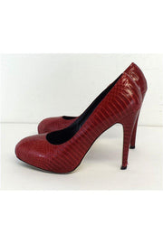 Current Boutique-Kathryn Amberleigh - Red Snakeskin Heels Sz 10