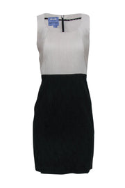 Current Boutique-Kay Unger - Black & White Textured Midi Sheath Dress Sz 10