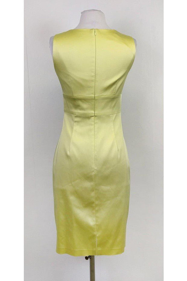 Current Boutique-Kay Unger - Lime Green Satin Dress Sz 4