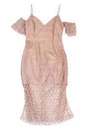 Current Boutique-Keepsake - Blush Pink Countdown Lace Dress Sz S