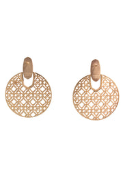 Current Boutique-Kendra Scott - Gold Laser Cut Circle Stud Earrings