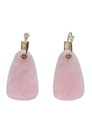 Current Boutique-Kendra Scott - Rose Quartz Fishhook Drop Earrings w/ 14K Gold Plated