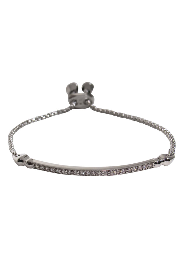 Current Boutique-Kendra Scott - Silver Adjustable Jeweled Bar Bracelet