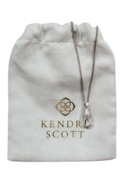 Current Boutique-Kendra Scott - Silver Chain Necklace w/ Crystal Pendant