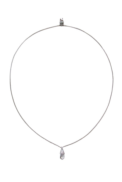 Current Boutique-Kendra Scott - Silver Chain Necklace w/ Crystal Pendant