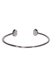 Current Boutique-Kendra Scott - Silver & Rose Quartz "Elton" Cuff Bracelet