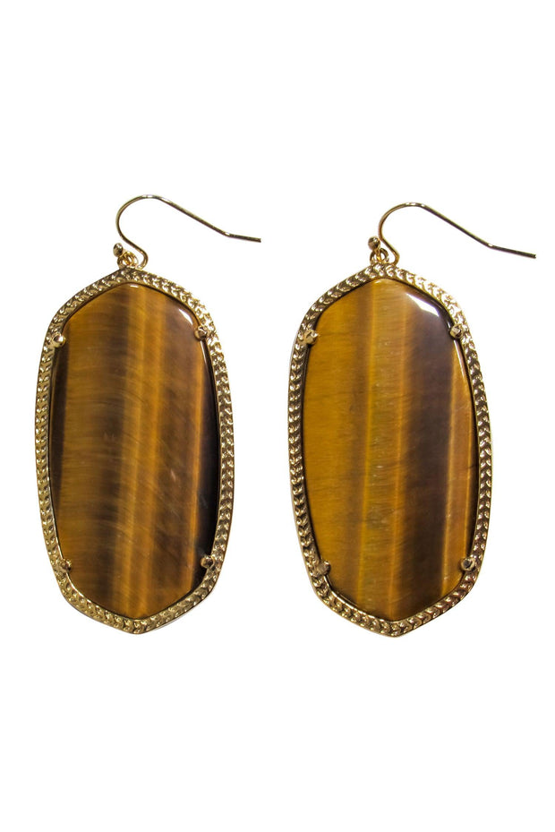 Current Boutique-Kendra Scott - Tiger's Eye "Danielle" Statement Earrings