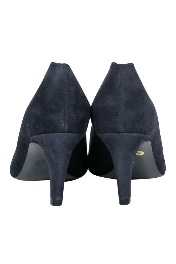 Current Boutique-Kennel & Schmenger - Midnight Blue Suede Pointed Toe Heels Sz 5.5