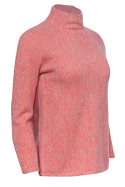 Current Boutique-Kinross Cashmere - Pink Marbled Mock Neck Cashmere Sweater Sz S