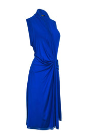 Current Boutique-Kobi Halperin - Royal Blue Twist Front Sleeveless Dress Sz XL