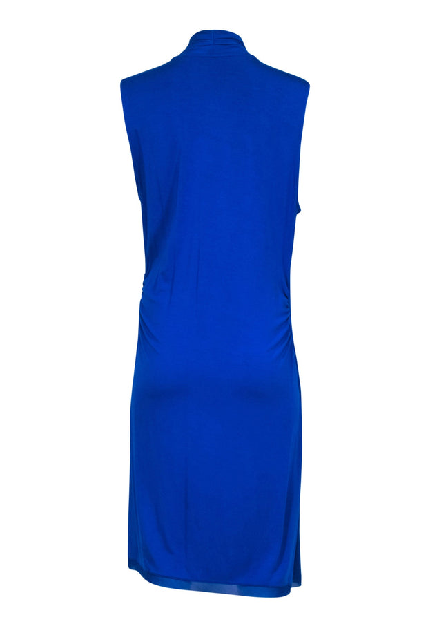 Current Boutique-Kobi Halperin - Royal Blue Twist Front Sleeveless Dress Sz XL