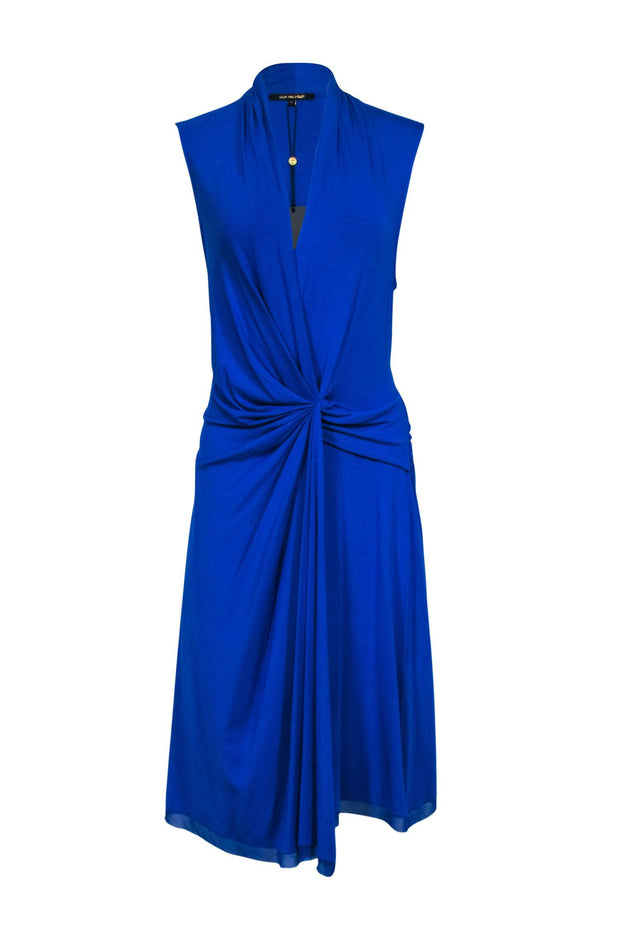 Current Boutique-Kobi Halperin - Royal Blue Twist Front Sleeveless Dress Sz XL