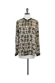 Current Boutique-L'Agence - Butterfly Print Silk Blouse Sz XS