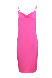 Current Boutique-L'Agence - Hot Pink Spaghetti Strap Midi Slip Dress Sz 10