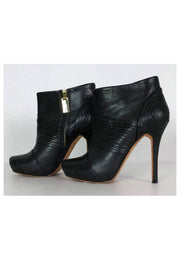 Current Boutique-L.A.M.B. - Black Leather Booties Sz 6