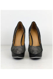 Current Boutique-L.A.M.B. - Stitched Black Platform Pumps Sz 9