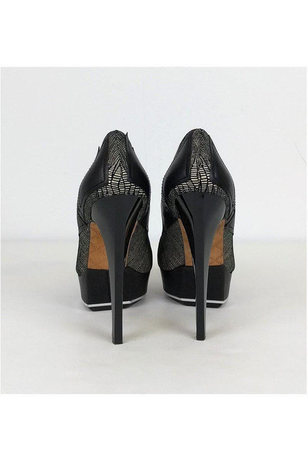 Current Boutique-L.A.M.B. - Stitched Black Platform Pumps Sz 9