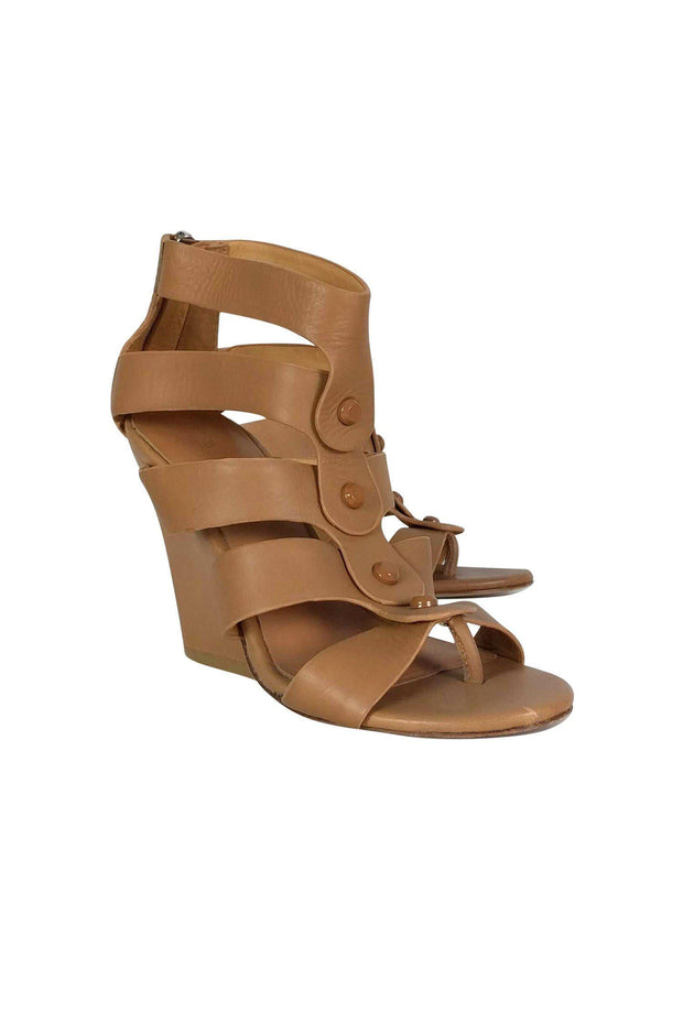 Current Boutique-L.A.M.B. - Tan Brown Zip Pumps Sz 7