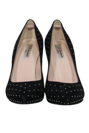 Current Boutique-L.K. Bennett - Black Suede Studded Pumps Sz 8