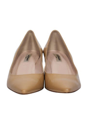 Current Boutique-L.K. Bennett - Nude Patent Pointed Toe Kitten Heels Sz 11