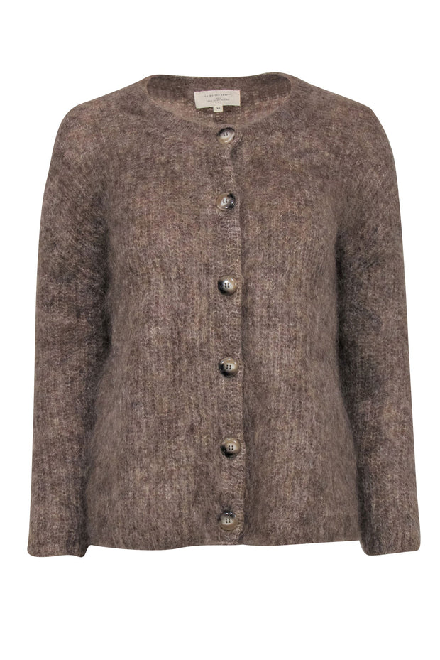 Current Boutique-La Maille Sezane - Brown Mohair Blend Cardigan Sz XS