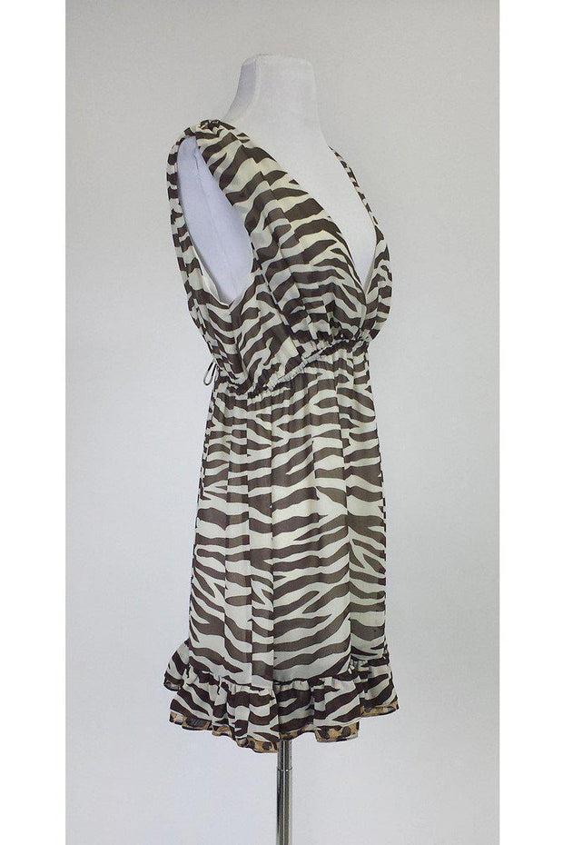 Current Boutique-LaROK - Brown & Tan Animal Print Dress Sz S