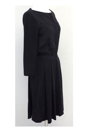 Current Boutique-Lacoste - Black Long Sleeve Button-Up Shirt Dress Sz 2