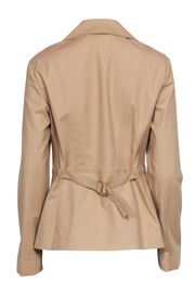 Current Boutique-Lafayette 148 - Beige Button-Up Blazer Sz 8