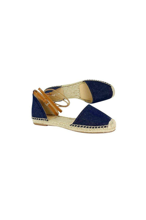 Current Boutique-Lafayette 148 - Belia Denim D'Orsay Espadrille Sz 7.5