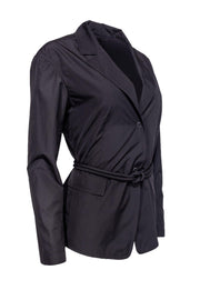 Current Boutique-Lafayette 148 - Black Blazer w/ Skinny Belt Sz 4